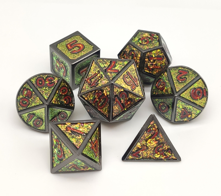 Dados polihédricos del metal del filo del CE multiusos para las mazmorras y los dragones
