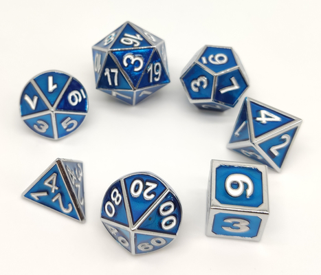 ISO9001 pintó el material de talla exquisito del metal del poliedro del sistema de los dados del RPG