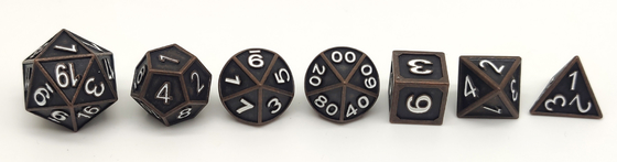 El sistema polihédrico de los dados del metal robusto inodoro, lleva - el metal resistente Mini Dice