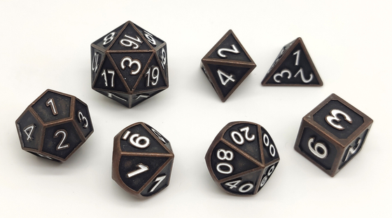 El sistema polihédrico de los dados del metal robusto inodoro, lleva - el metal resistente Mini Dice