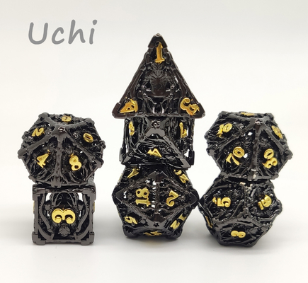 La mano aguda portátil de los dados del RPG del metal pulió para la mazmorra y el dragón