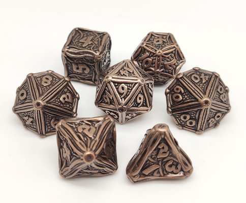 Aseado del metal los dados polihédricos robustos del RPG filo el empaquetado exquisito de la caja de regalo