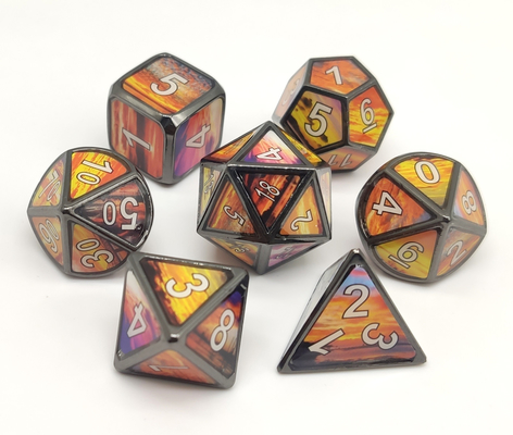 Material de la aleación del cinc de los dados del RPG del poliedro de la artesanía mini para la colección