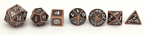 Pequeños dados multiusos del metal, Mini Polyhedral Dice Set inodoro