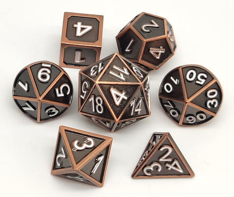 Pequeños dados multiusos del metal, Mini Polyhedral Dice Set inodoro
