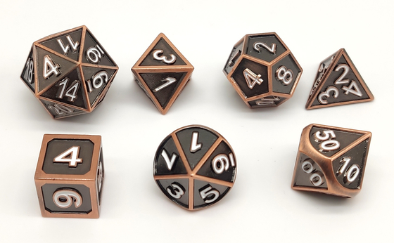Mini peso ligero de pulido manual de los dados D6 D8 D10 del RPG para la colección