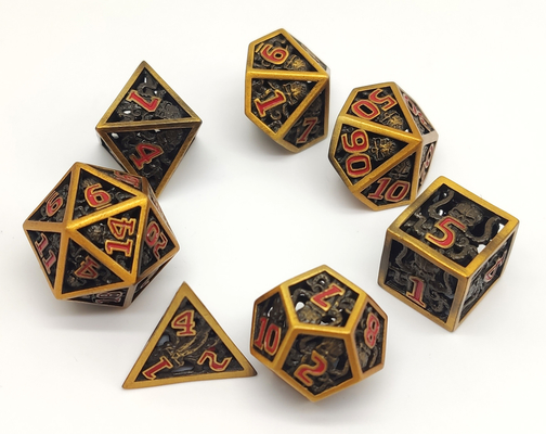 Mano - filos tallados de Mini Polyhedral Dice Waterproof Neat del metal