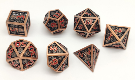 Dados polihédricos de la resina antiusura hecha a mano portátiles para Shadowrun