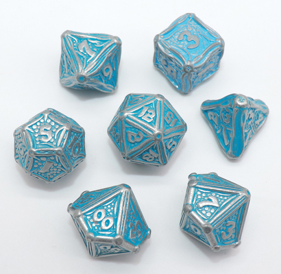 Desgaste de colada del metal DND del poliedro de la mano azul robusta de los dados - resistente