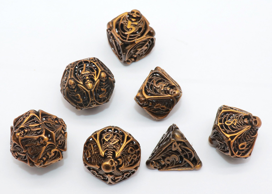 El oro de GST plateó la talla de Mini Polyhedral Dice Portable Exquisite