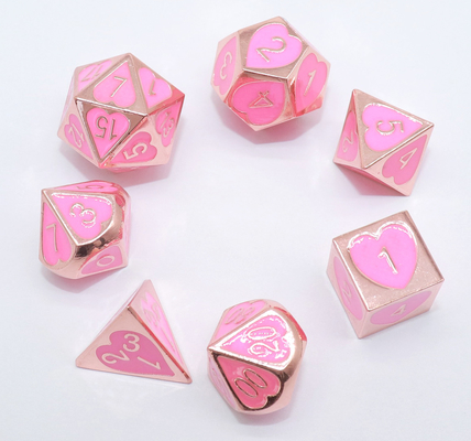 Dados llenados líquidos durables antiusuras, dados des cono de metal líquido impermeables del RPG