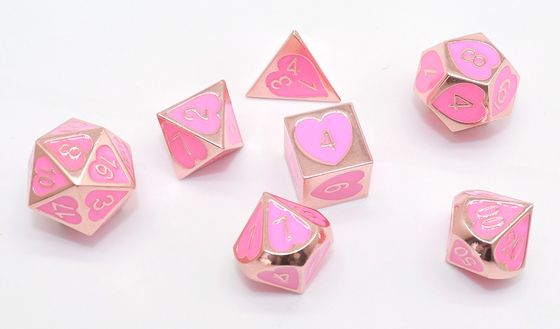 Dados llenados líquidos durables antiusuras, dados des cono de metal líquido impermeables del RPG