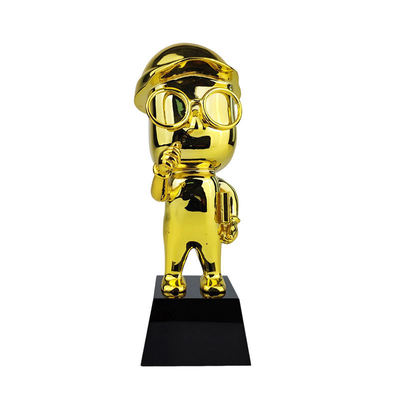 ISO9001 Tin Alloy Gold Plated Trophy, pequeño trofeo multiusos del metal