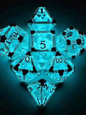 Mini Entertainment Blue Luminous Dice vendedor caliente LED polihédrico