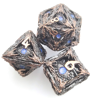 El peso ligero plateado oro de la resina para los dados polihédricos de la colección fijó el juego de mesa de DND