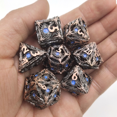 El peso ligero plateado oro de la resina para los dados polihédricos de la colección fijó el juego de mesa de DND
