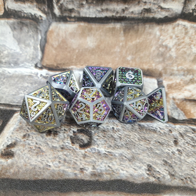 Juego de mesa GST Dados de metal multiusos poliédricos Durable DND