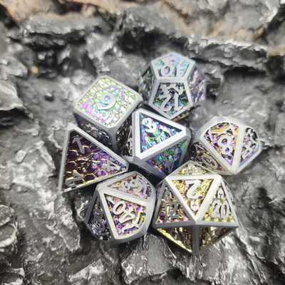 Juego de mesa GST Dados de metal multiusos poliédricos Durable DND