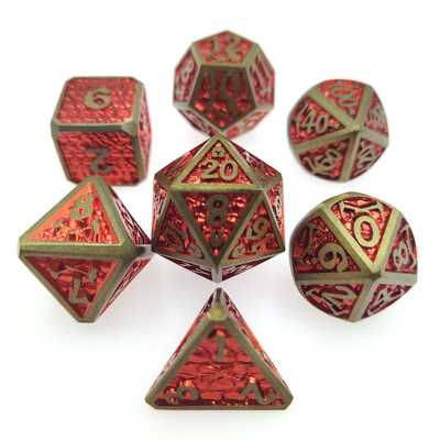 Afirmar tarjeta tallada a mano duradera para juego de dados de mundo salvaje de Metal