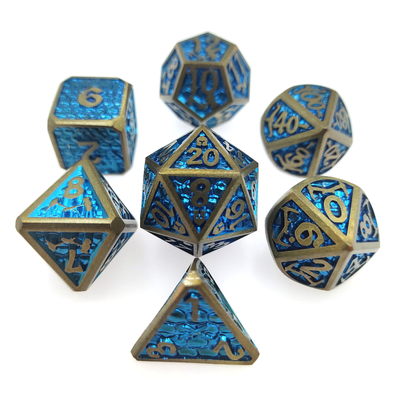 Juego de dados RPG personalizado multiusos para adultos Metal Dice Polyhedral