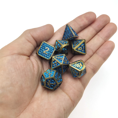 Práctico Mini juego de mesa de dados DND dados de Metal a prueba de humedad poliédrico