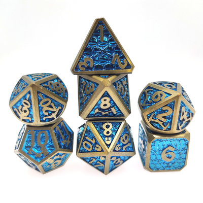 Práctico Mini juego de mesa de dados DND dados de Metal a prueba de humedad poliédrico