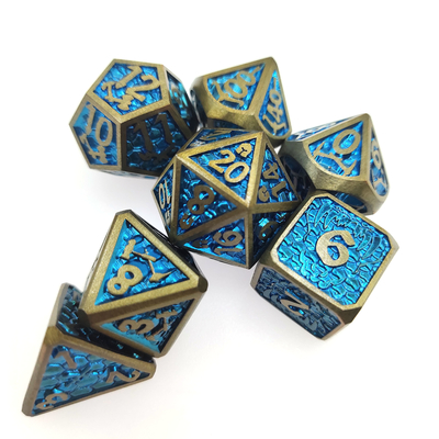 Práctico Mini juego de mesa de dados DND dados de Metal a prueba de humedad poliédrico