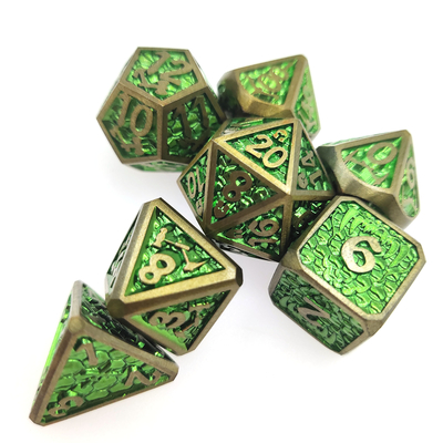 Ligero Mini RPG Dados Juego de dados RPG Tarjeta de dados DND Metal Poliédrico