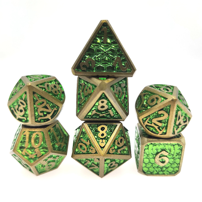 Ligero Mini RPG Dados Juego de dados RPG Tarjeta de dados DND Metal Poliédrico