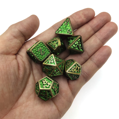 Ligero Mini RPG Dados Juego de dados RPG Tarjeta de dados DND Metal Poliédrico