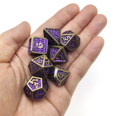 Mini dados RPG de 7 piezas, juego poliédrico pequeño, juegos de dados mágicos para reunir chips