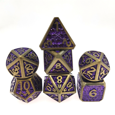 Mini dados RPG de 7 piezas, juego poliédrico pequeño, juegos de dados mágicos para reunir chips