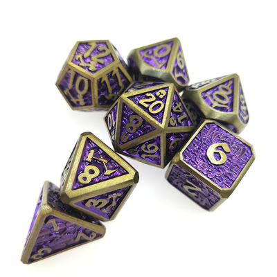 Mini dados RPG de 7 piezas, juego poliédrico pequeño, juegos de dados mágicos para reunir chips