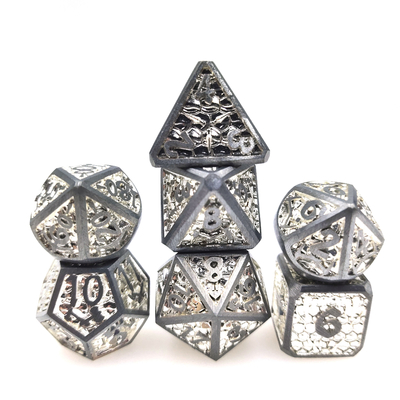 Máquina tragaperras translúcida de la resina del filo de los dados del RPG del metal de la resina de la piedra preciosa polihédrica
