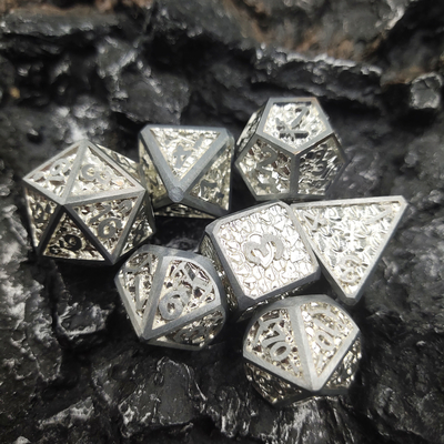 Dados poliédricos redondos de lujo para adultos DND RPG de alta temperatura