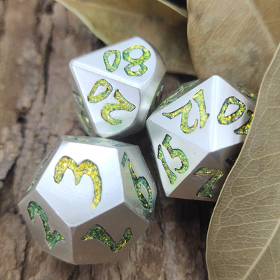 Sistema de los dados del RPG Dice7 de la precisión amistoso para el metal tablero del juego polihédrico
