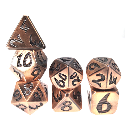 El mini RPG corta dados de 7 pedazos en cuadritos fijó no tóxico Handcrafted polihédrico multifuncional