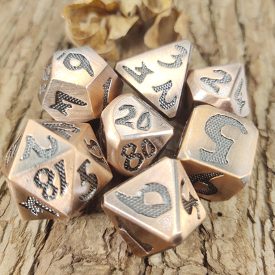 El mini RPG corta dados de 7 pedazos en cuadritos fijó no tóxico Handcrafted polihédrico multifuncional