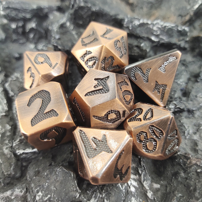 Juego de dados de lujo inodoro para colección poliédrico multifuncional hecho a mano