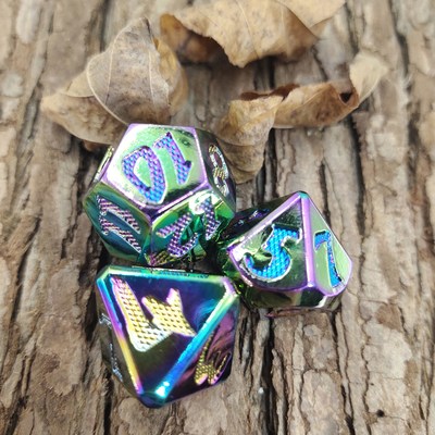 Artículo tallado mano para los dados antiusuras portátiles de Savage World Polyhedral Changing Dice