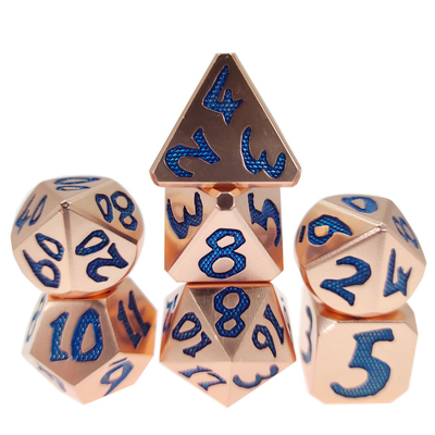 Dados de alta calidad, prácticos dados poliédricos personalizados, dados de juego de Metal, Manual