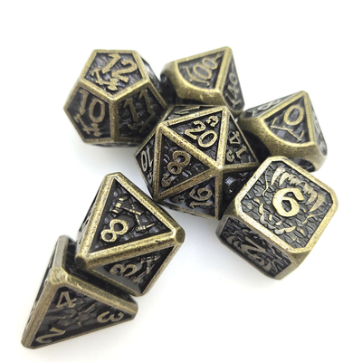 Los dados tableros del juego fijaron el desgaste polihédrico - amarillo resistente de Mini Dice Metal Antiwear For del metal