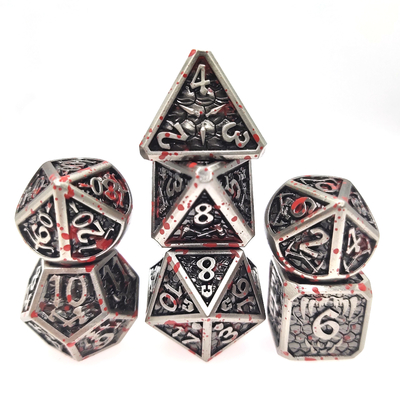 Juego de mesa Metal RPG Dados Limpios Bordes afilados Liqui Juegos de rol Juegos de dados