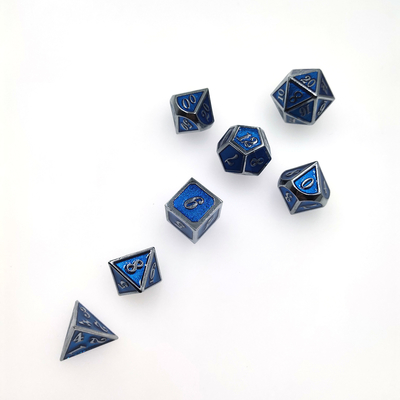 Metal Polyhedral Ming Dice Set Multiusos Custom Edge Ligero Sharp