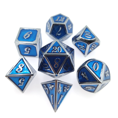 Metal Polyhedral Ming Dice Set Multiusos Custom Edge Ligero Sharp