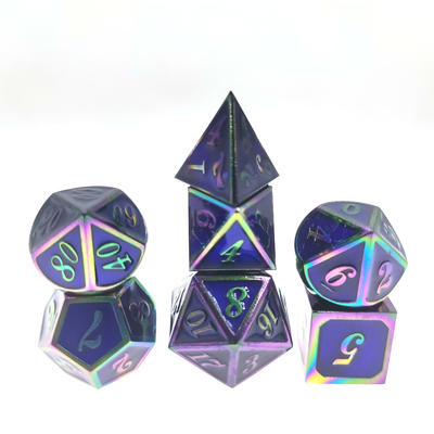 Mini juego de dados poliédricos de aleación para mazmorras y dragones duraderos