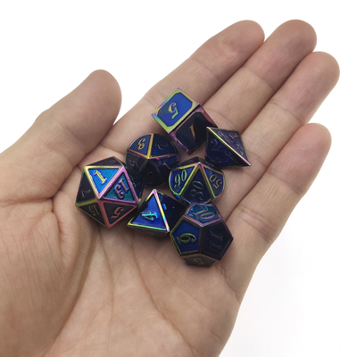Juego de dados de poliedro personalizado multifuncional Metal no tóxico hecho a mano pulido