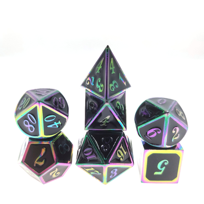 Juegos de dados de poliedro de 12 cm Vertido a mano Durable Robusto 7 piezas