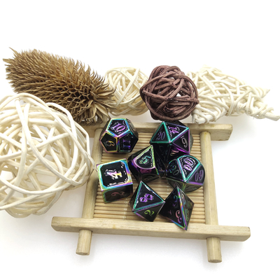 Juegos de dados de poliedro de 12 cm Vertido a mano Durable Robusto 7 piezas