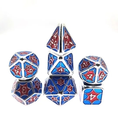 TRPG Running Group Metal Dice Dragón y mazmorra colorido color de la telaraña